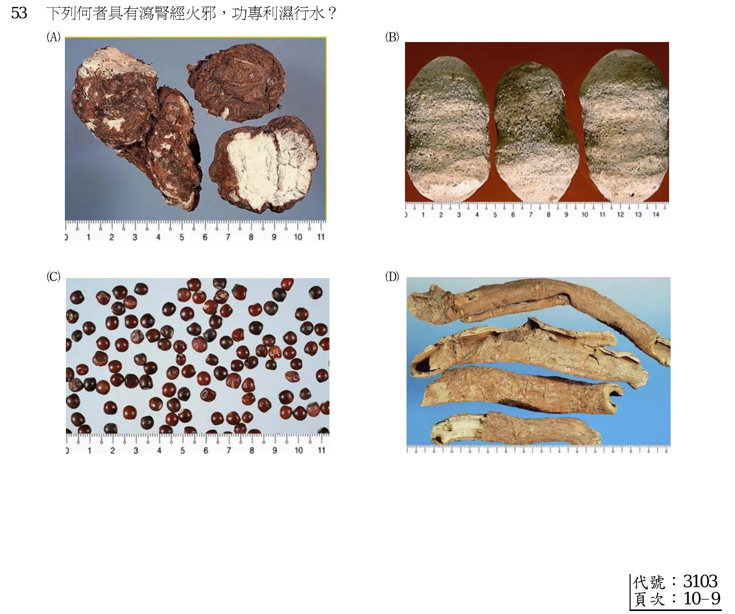 102 年第一次 中醫基礎醫學(二) 第 53 題附圖