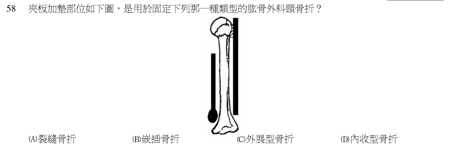 102 年第二次 中醫臨床醫學(三) 第 58 題附圖