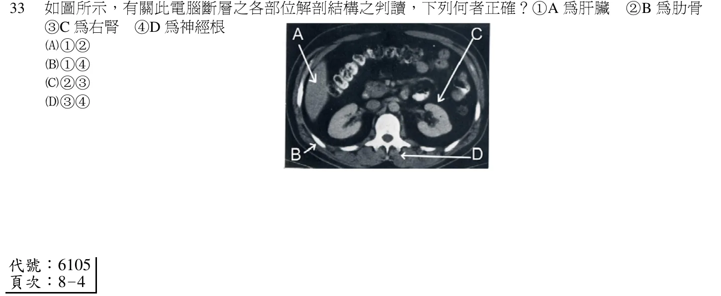 103 年第一次 中醫臨床醫學(三) 第 33 題附圖