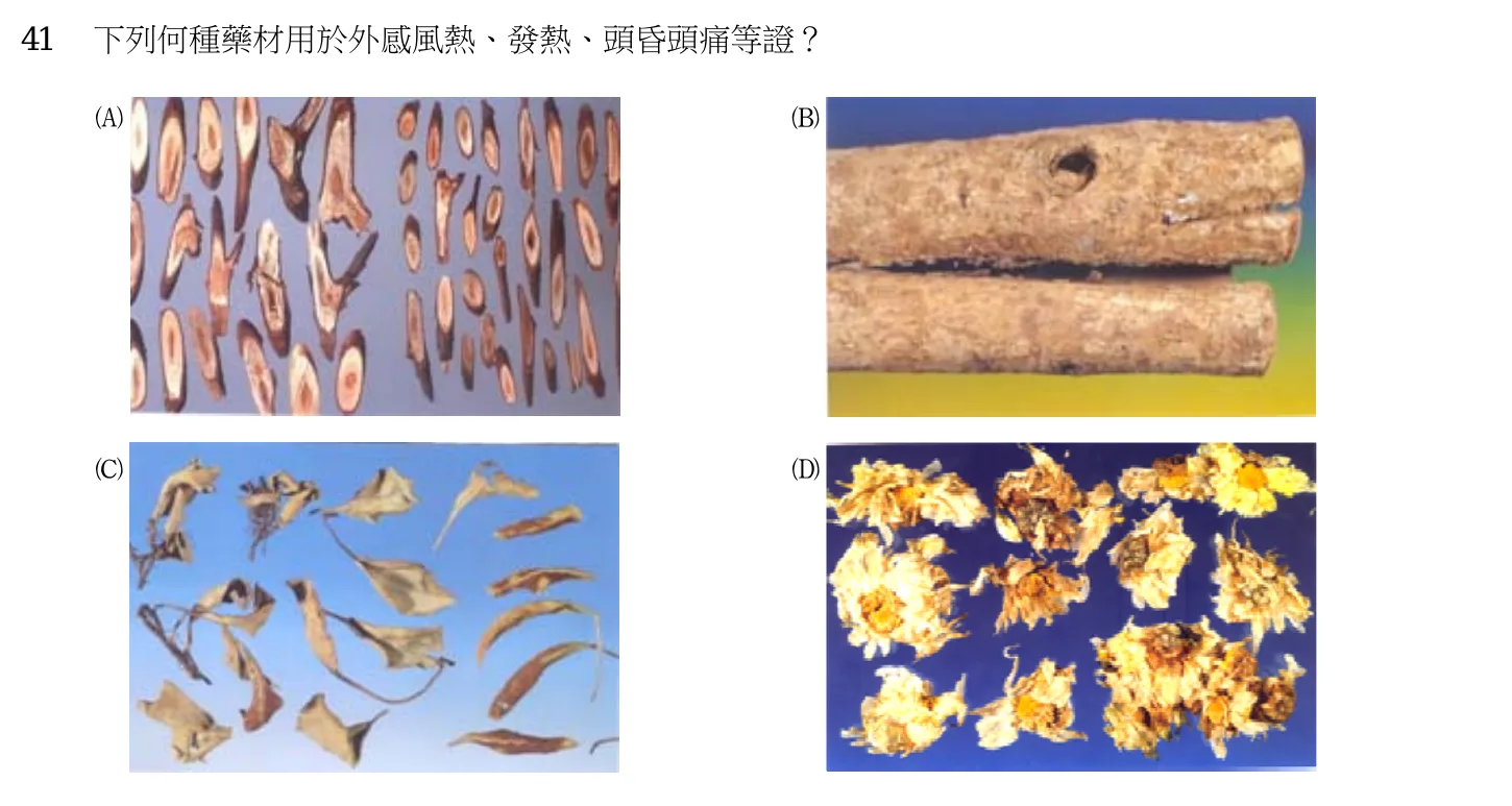 104 年第一次 中醫基礎醫學(二) 第 41 題附圖