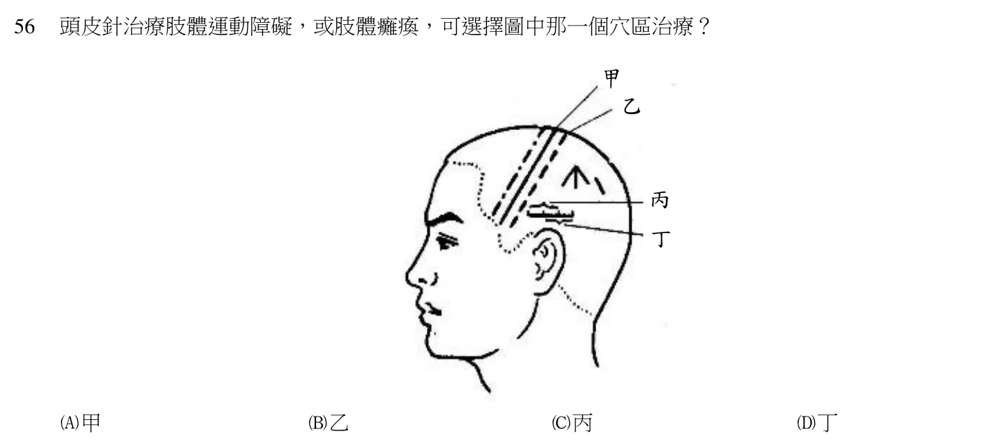104 年第一次 中醫臨床醫學(四) 第 56 題附圖
