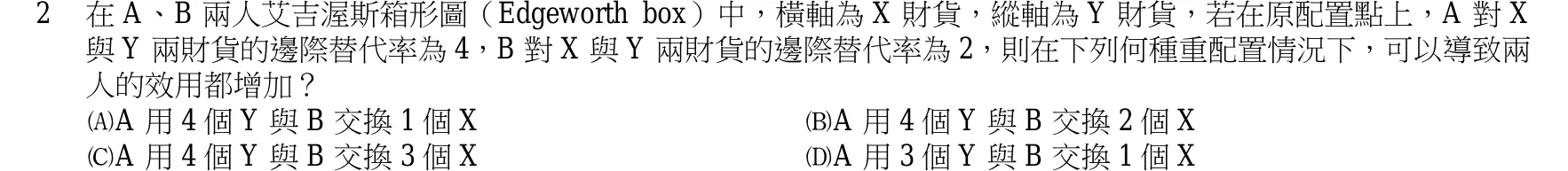105 年 三等 財政學 第 2 題附圖