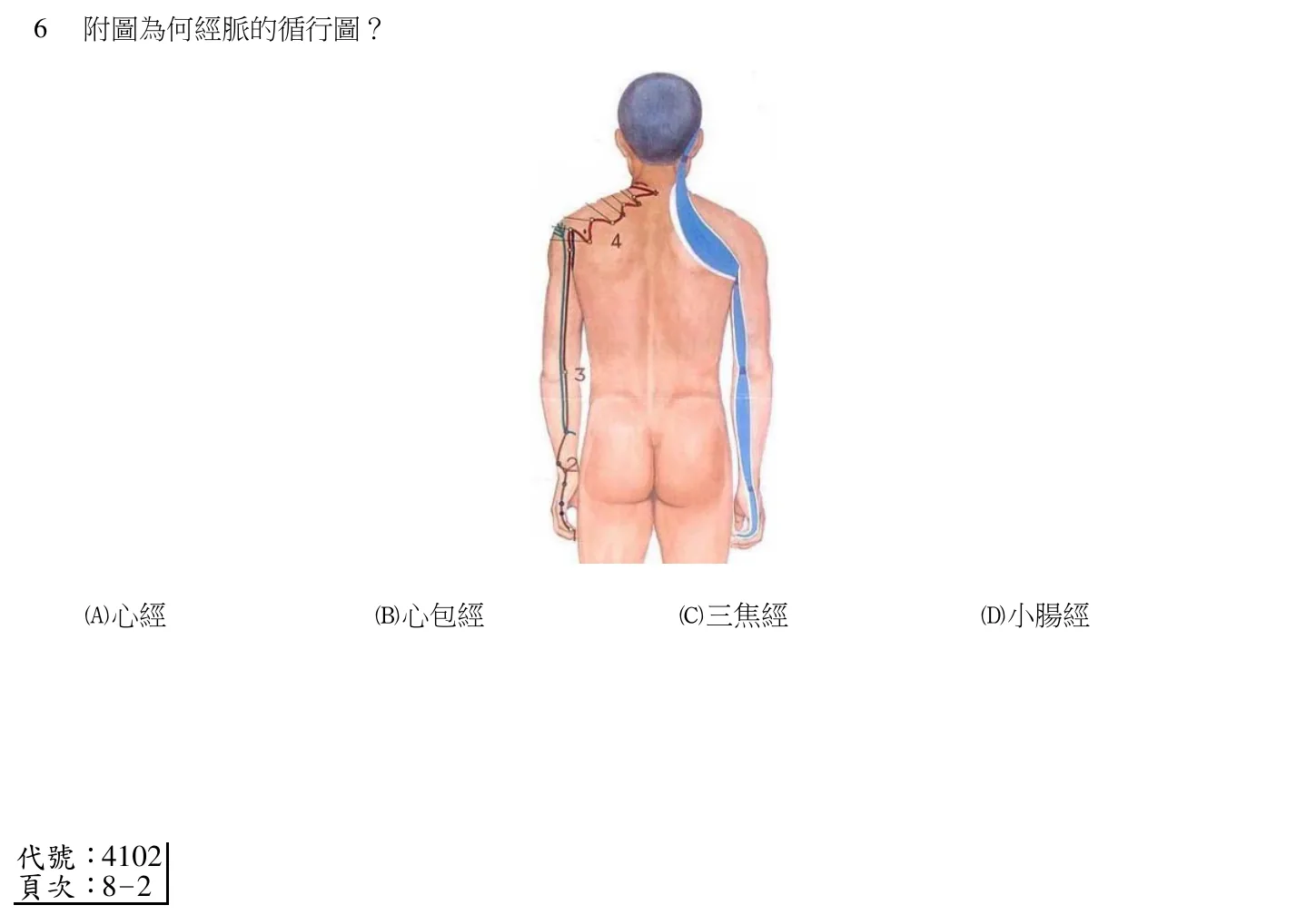106 年第一次 中醫臨床醫學(四) 第 6 題附圖