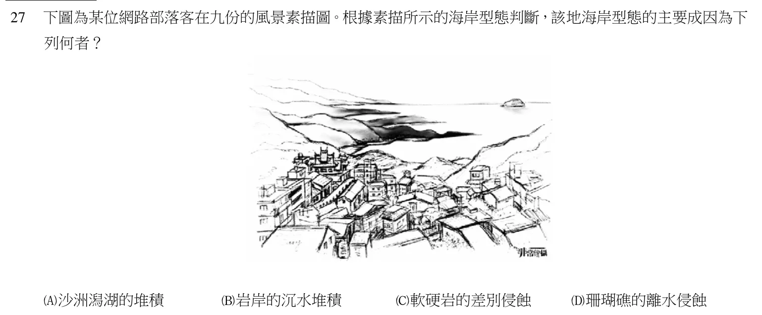 107 年 領隊人員 觀光資源概要（華語組） 第 27 題附圖