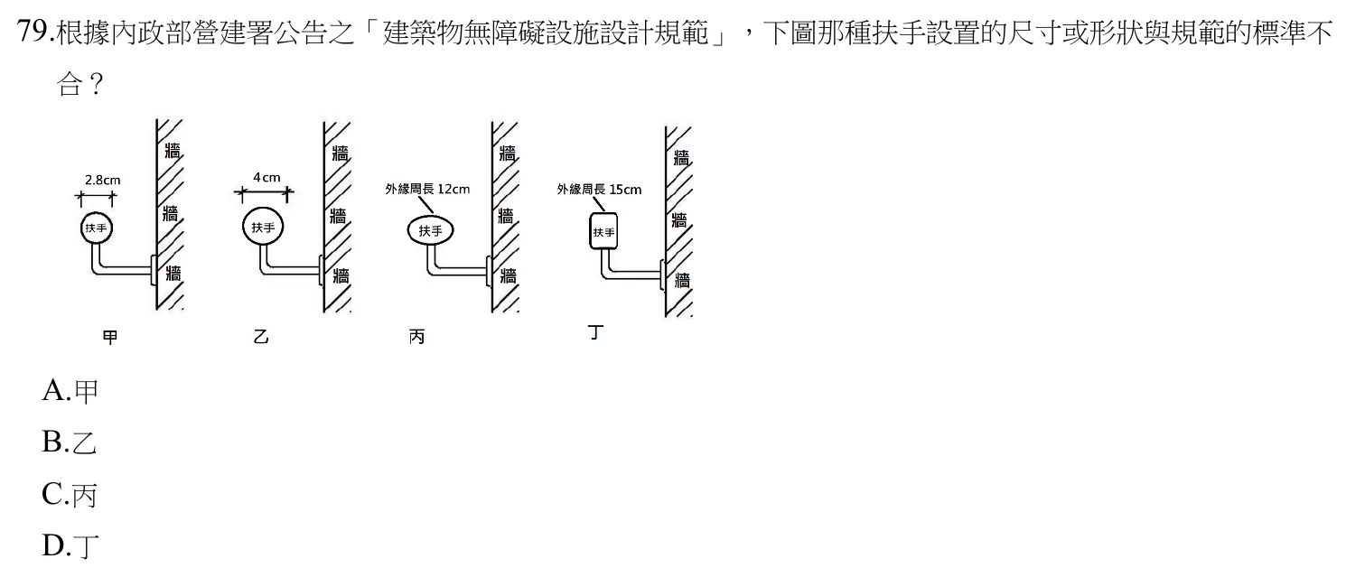 110 年第一次 物理治療技術學 第 79 題附圖