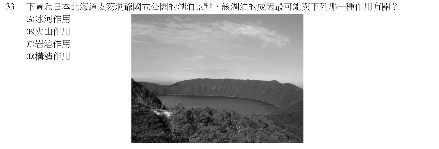 110 年 領隊人員 觀光資源概要（外語組） 第 33 題附圖