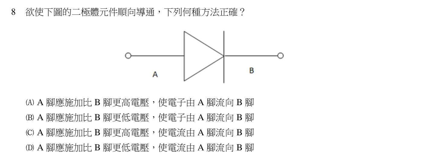 110 年 五等 電子學大意 第 8 題附圖