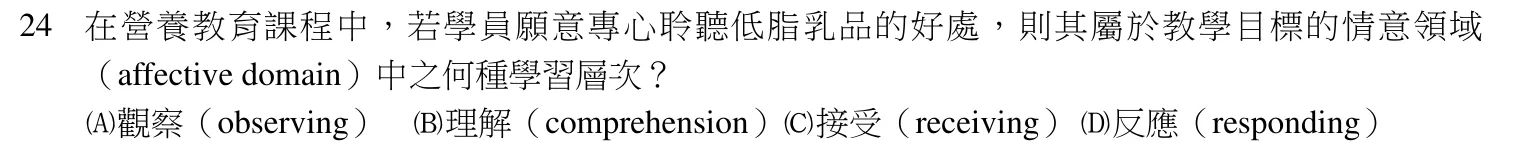 112 年第二次 公共衛生營養學 第 24 題附圖